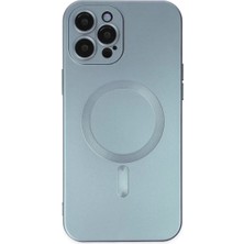 Aydogan's Apple iPhone 12 Pro Max Kılıf Moshi Lens Magneticsafe Silikon - Sierra Blue