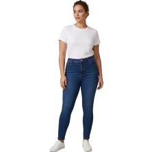 Double Slim Skinny Kadın Jean Pantolon 3529 K.mavi