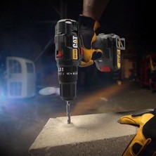 Esranın Dünyası Cat DX155.1SET 18VOLT/2.0AH Li-Ion Çift Akülü Profesyonel Şarjlı Darbeli Matkap + DA01901 32 Parça Vidalama Uç Seti