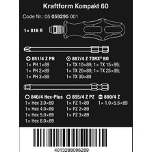 Esranın Dünyası Kraftform Kompakt 60 Tornavida Takımı - Çantalı ve Taşınabilir