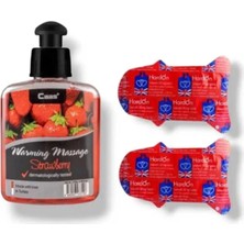Caas Çilek Aromalı Masaj Yağı 100 ml - Erkeklere Özel Destekleyici 6'lı - 2 Adet