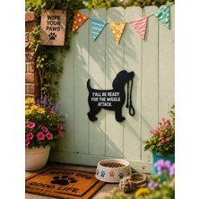 Marlith Home Komik Yazılı Köpek Duvar Dekoru Mdf Ahşap Duvar Süsü – Wiggle Attack – 32X30 cm