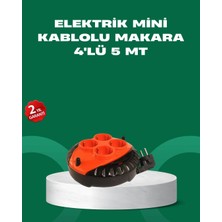 Belirtilmemiş 5 Metre Kablolu 4’lü Kırmızı Priz Makara