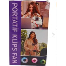 Portatif Işıklı Mini Klipsli Fan