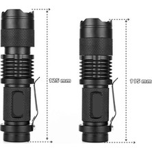 Km-87 Polis Tipi Zoomlu Şarjlı Metal Dağ Kamp Cep Feneri Cree LED 2300 Lumens