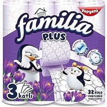 Hace Bazaar Familia Plus 3 Katlı Tuvalet Kağıdı Sihirli Çiçekler 32'li 1 Paket (1 x 32 Adet), 2.7 kg -Hcb