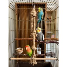 Mivra Pets Papağan Kuş Stres Halatı | 40 cm | Kuş Kafesi Aksesuarı