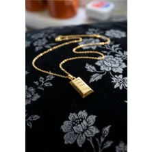 Rafiel Gold Külçe Altın Figürlü Kolye - Zincirli Kadın Kolye Modeli