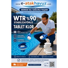 E-Atakhavuz Wtr % 90 1kg (5ADET X200GR) Havuz Tablet Dezenfektan Klor