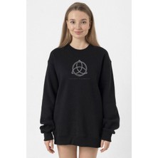 Tshirthane Dark Everything Is Connected Siyah Kadın 2ip Sweatshirt