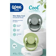 Wee Baby Cool Yuvarlak Yumuşak Uçlu Silikon Emzik 2'li 18+Ay (Gri/yeşil)