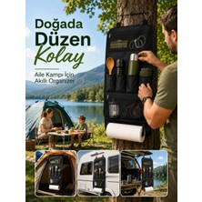Kamp Çadır Karavan Piknik Için Askılı Organizer Çok Cepli Pratik Düzenleyici