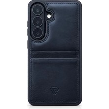 Zawa Samsung Galaxy S26 Uyumlu Suni Deri Kartlık Arka Koruma Kılıf
