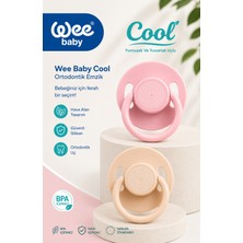Wee Baby Cool Yuvarlak Yumuşak Uçlu Silikon Emzik 2'li 18+ Ay (Pembe/krem)