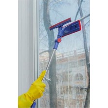 MarkEntegra Teleskopik Mop Çift Taraflı Pratik Cam Silme Aparatı Cam Silme Mopu Mikrofiber Bezli Cam Silecek
