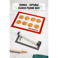 Fırınlanabilir Kendinden Yağlı Silikon Pişirme Matı Hamur Açma Matı Silpat 30X40 cm 1 Adet