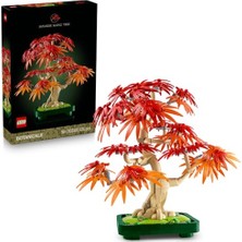MarkEntegra LEGO Botanicals Japon Kırmızı Akçaağaç Bonsai Ağacı 10348 - Kırmızı ve Kehribar Sarısı Yapraklara Sahip Yapay Bitki Içeren Sevgililer Günü'ne Özel Model Yapım Seti (474 Parça)