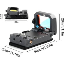 Vism Flipdot Reflex M2 Red Dot Sight  Katlanabilir Optik,  Için 22MM Reflex Nişangâh
