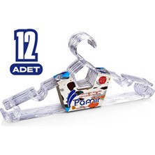 Empressco 12'li Kristal Şeffaf Elbise Askısı, Şık ve Kullanışlı Ürün