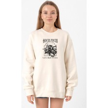 Tshirthane Hocus Pocus I Put A Spell On You Ekru Kadın 2ip Sweatshirt