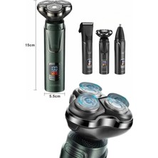 Bezos Mey Ithalat® Yüksek Performanslı 3 Başlıklı Profesyonel Şarjlı Islak ve Kuru Kullanıma Uygun