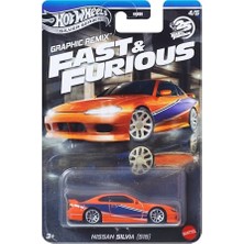 MarkEntegra Hot Wheels Fast And Furious Graphic Remix Auto Nissan Sılvıa S15 - Model Cast Ölçek 1:64 - Uzunluk 7 cm - JBY48