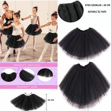 Renas Store Siyah Renk Tütü Etek Bale Eteği Gösteri Eteği Çocuk Bebek Boy