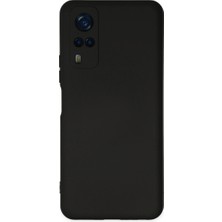 Renas Store Vivo Y53S Kılıf Nano Içi Kadife Silikon - Siyah