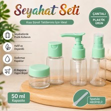 LUXMON Seyehat Banyo Seti Çantalı 6 Lı  Boş  Şişe Krem Sprey Şampuan