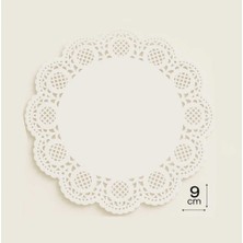 Hayaller Dükkanı Dantel Kağıt Pasta Altlığı 9 cm PK:100
