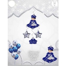 Hayaller Dükkanı Sünnet Süsü Sarkıt 4 Lü Set Gümüş Pk:1