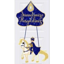 Hayaller Dükkanı Sünnet Süsü Atlı Sünnetime Hoşgeldiniz Altın Pk:1