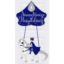 Hayaller Dükkanı Sünnet Süsü Atlı Sünnetime Hoşgeldiniz Gümüş Pk:1