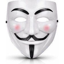 Bezos Mey Ithalat® V Mask Premium Vendetta Beyaz Maske (Guy Fawkes Stil)