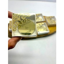 SHR Tasarım 50 Adet Isme Özel Anahtarlık Tasarım Kutusunda Bebek Mevlüt Nişan Sünnet Kına Hediyeliği Gold Aynalı Pleksi Anahtarlık
