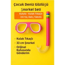 Mustran Maske-Şnorkel-Kulak Tıkacı Çocuk 3'lü Set Orjinal Kutulu 3-6 Yaş