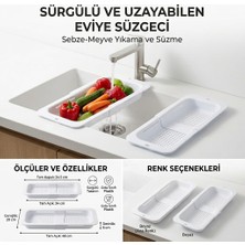 Uzayan Sürgülü Sebze Meyve Yikama Süzgeç