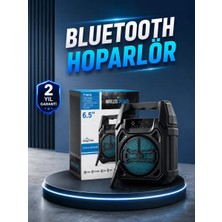 15W Güçlü Ses Çıkışlı Bluetooth Hoparlör Fm Radyo ve Mikrofon Destekli Midastech