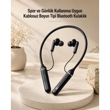 Kablosuz Boyun Tipi Bluetooth Kulaklık Mikrofonlu Spor ve Günlük Kullanıma Uygun Midastech