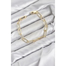 Eco Lounge cm Ataş Zincir Model Gold Renk Pirinç Kadın Bileklik