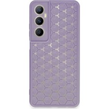 Drop Tedarik Realme C65 Kılıf Petek Silikon Kapak - Lila