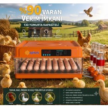 My Best Store Tam Otomatik Kuluçka Makinesi 130 Yumurta Kapasiteli | Akıllı Isı ve Nem Kontrolü | Otomatik Yu