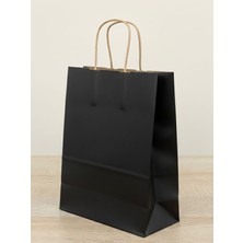 San Kraft Çanta Siyah Orta Boy 25 * 31 cm 25 Adet