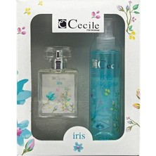 Cecile Iris Bayan Parfüm EDT ve Body Mist Seti 55 ml ve 150 ml Hediyelik Lüks Ambalaj