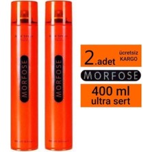 Morfose Ultra Sert Saç Spreyi 400 ml x 2 Adet Turuncu Renkli Saçlar İçin Etkili Koruma