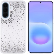 Roketcim Galaxy A37 Kılıf Airbag Tasarımlı Damla Taşlı Şeffaf Zore Silikon Kapak
