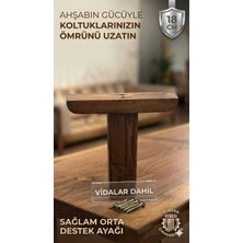 Legora Wood Design 18 cm Destek Ayağı Koyu Ceviz 1. Sınıf Gürgen Ağacı Mobilya Destek Ayağı