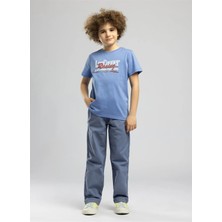 Lee Cooper Mavi Erkek Çocuk Baskılı T-Shirt 262 Lcb 242008 Racıng Mavi
