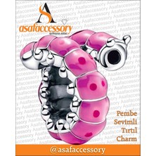Asaf Accessory Pembe Sevimli Tırtıl Charm Asafaccessory
