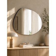Effe Yapı Dekor Asimetrik Konsol Aynası Cam Malzemeden Dekoratif Tasarım 70x60 cm